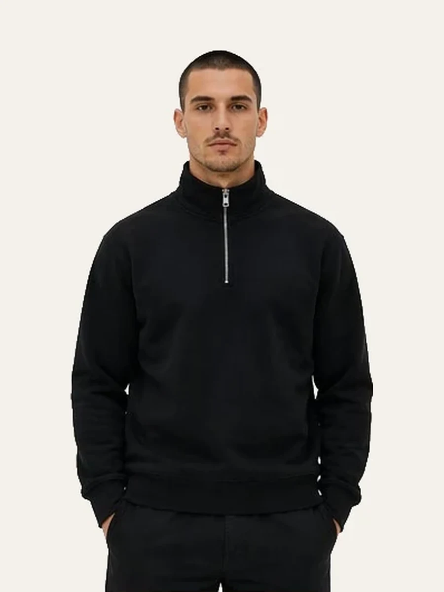 Unisex quarter-zip sweater